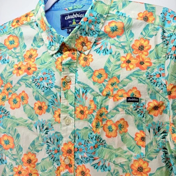 Chubbies The Flower Leader Friday Shirt Short Sleeve Size Medium - Picture 3 of 10